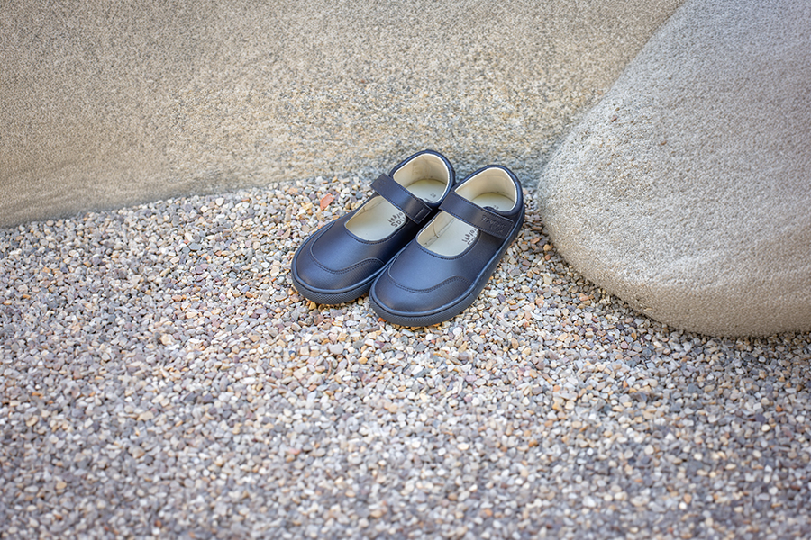 Merceditas Escolares Barefoot Menina Tira Aderente