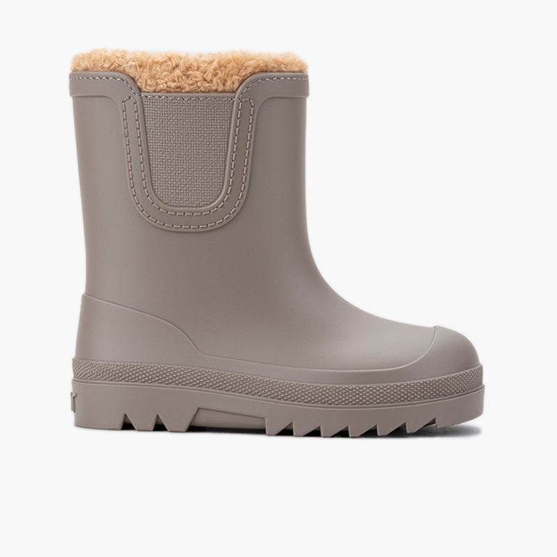 Galochas barefoot wide chelsea pelinho Taupe