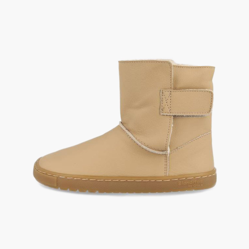 Botas barefoot meninas pele fecho aderente Areia