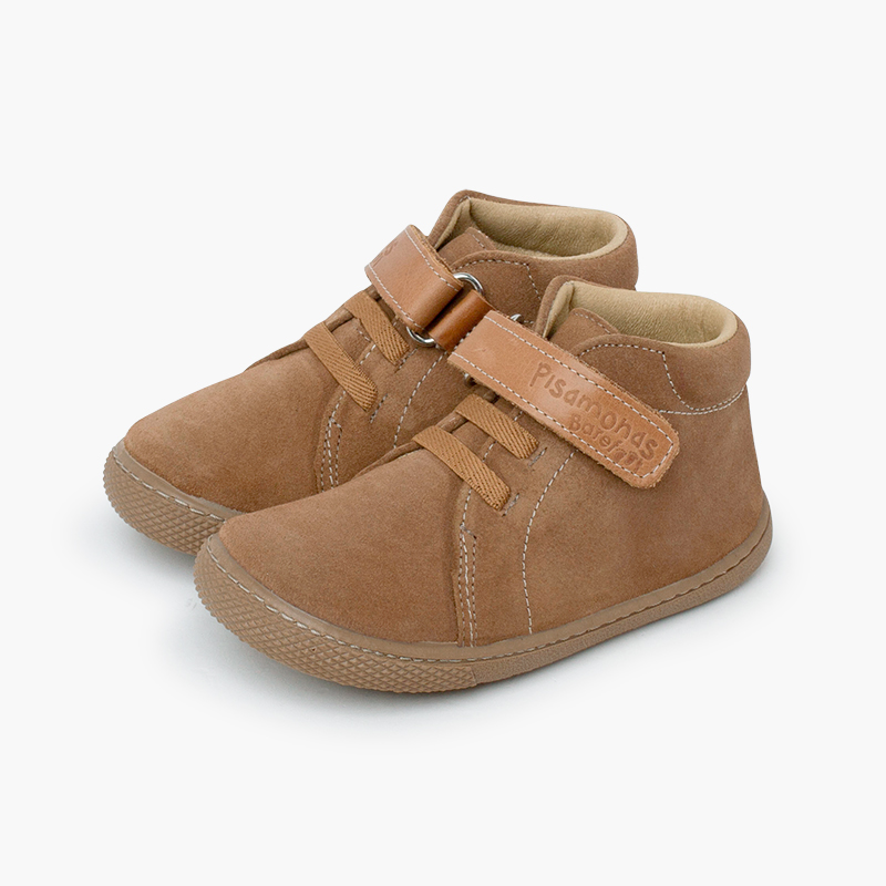 Botas barefoot camurça tira pele e atacadores Terra