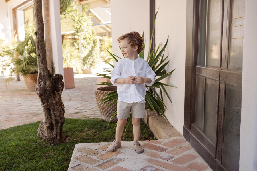 Sandalias barefoot menino lona fecho largo