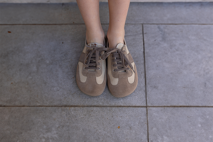 Sapatilhas barefoot lona e camurça tamanhos grandes