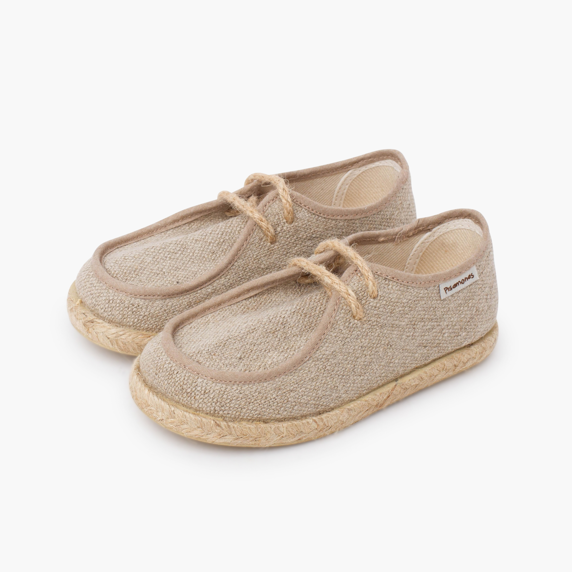 Sapatos vela wallaby menino juta Natural