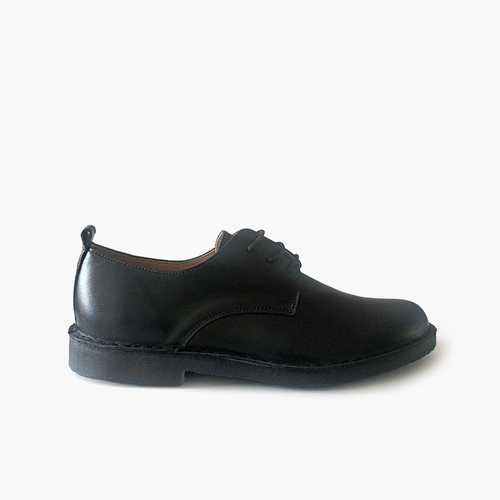 Sapatos menino blucher pele atacadores Preto