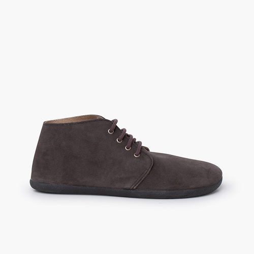 Botas barefoot camurça atacadores Cinzento