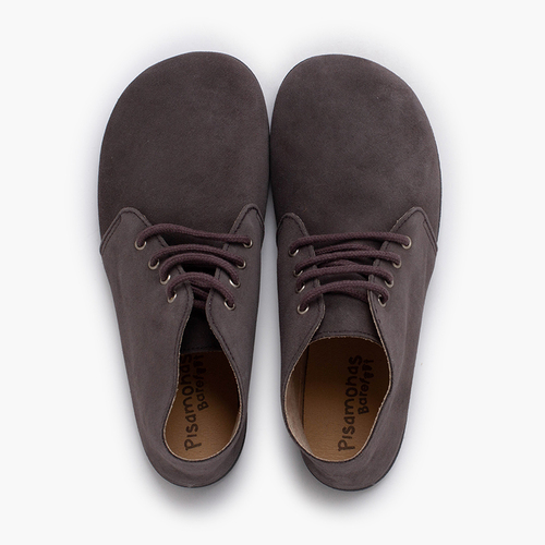 Botas barefoot camurça atacadores Cinzento