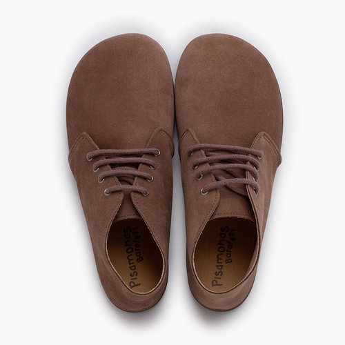 Botas barefoot camurça atacadores Taupe
