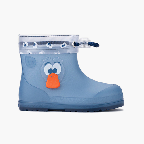 Botins galocha barefoot ajustáveis pato Azul