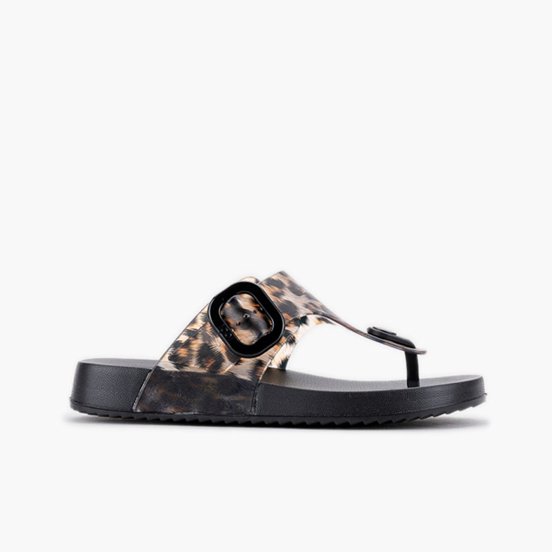 Sandalias mujer Bari animal print Preto