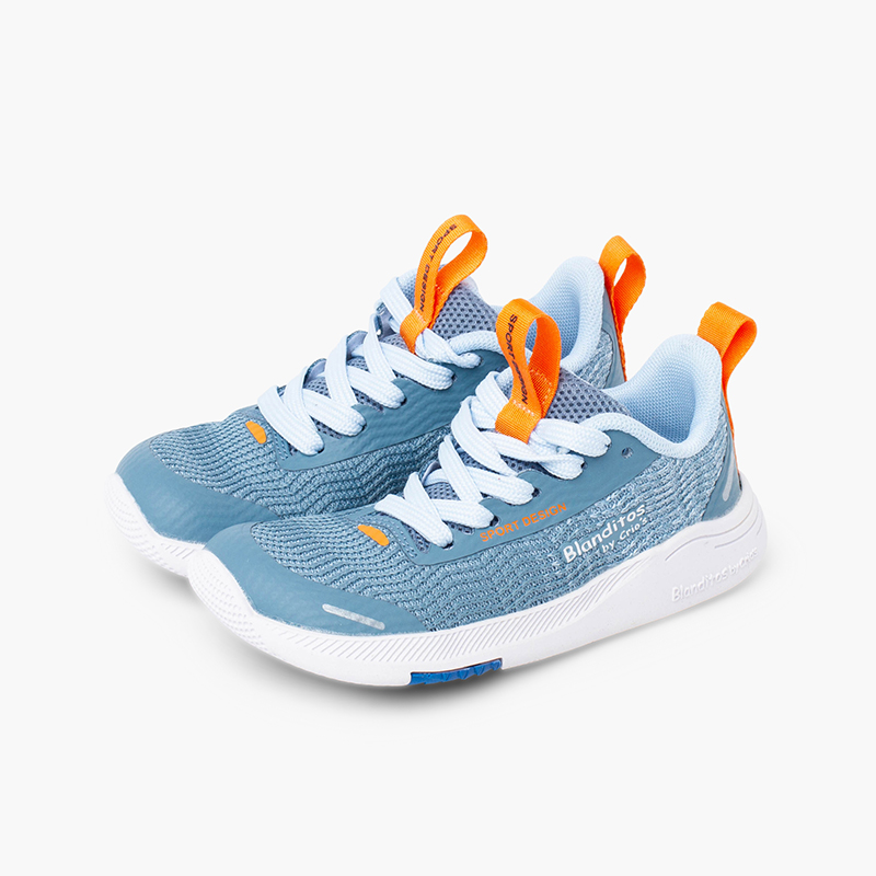 Sapatilhas Blanditos atacadores malha Azul Jeans