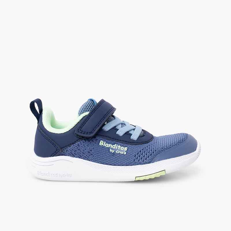 Sapatilhas Blanditos malha fecho aderente Azul Navy