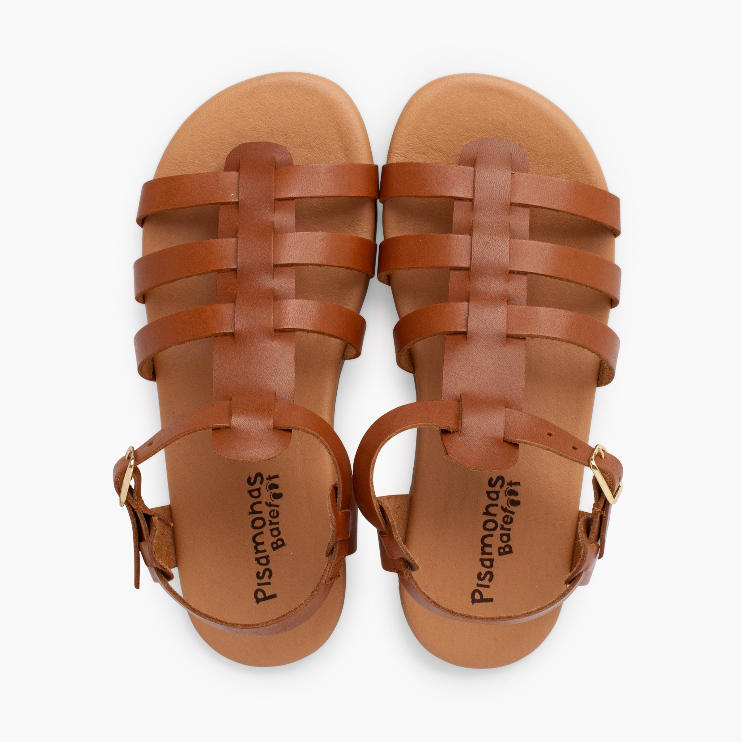 Sandalias barefoot gladiador tallas altas Couro