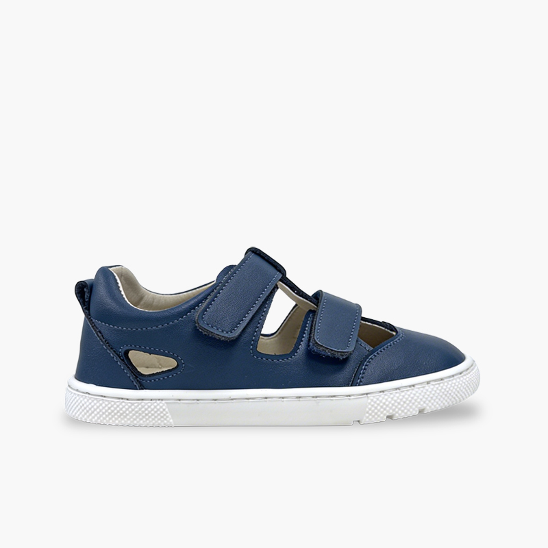 Sandálias barefoot fecho duplo napa menino Azul Navy