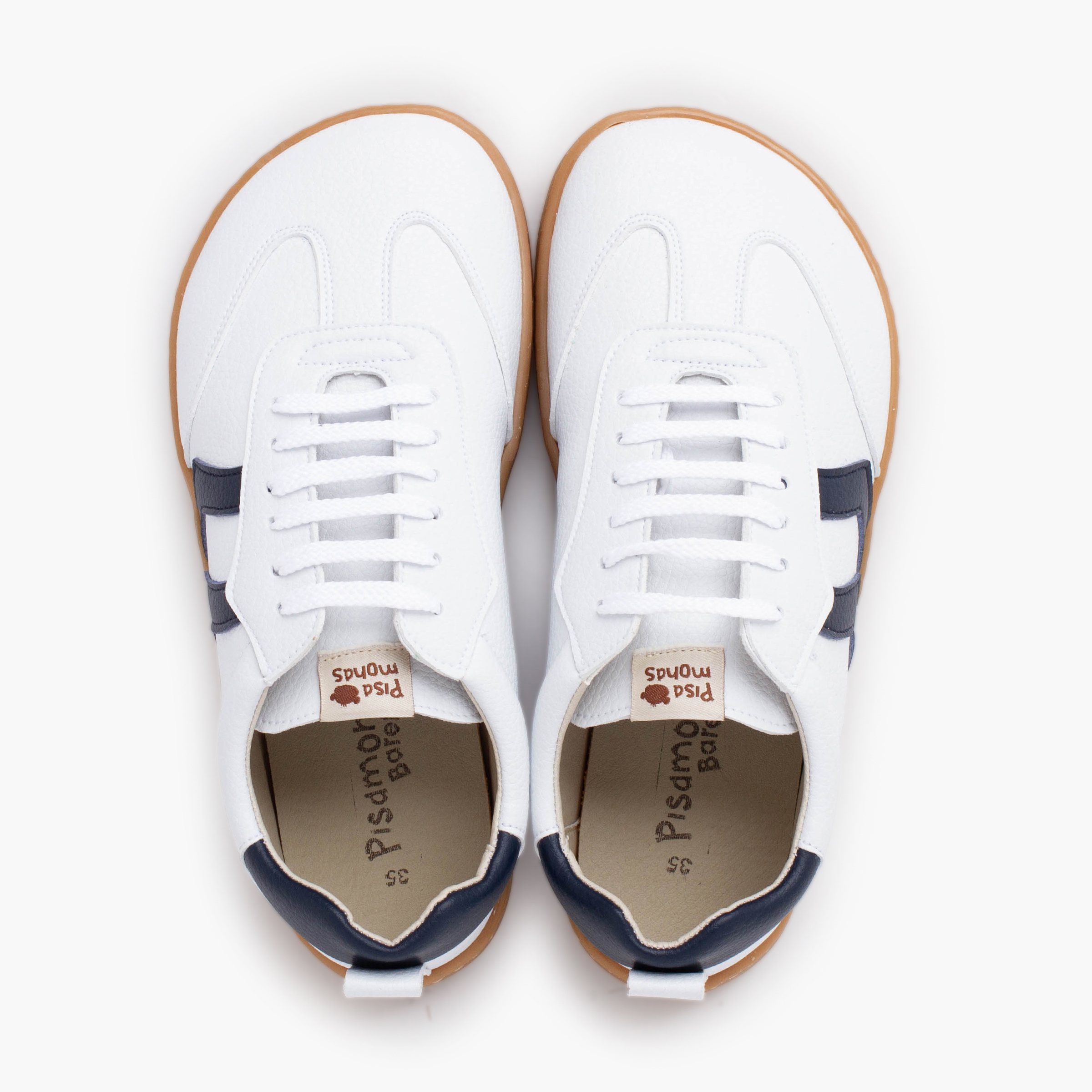 Sapatilhas barefoot atacadores tamanhos grandes Azul Marinho
