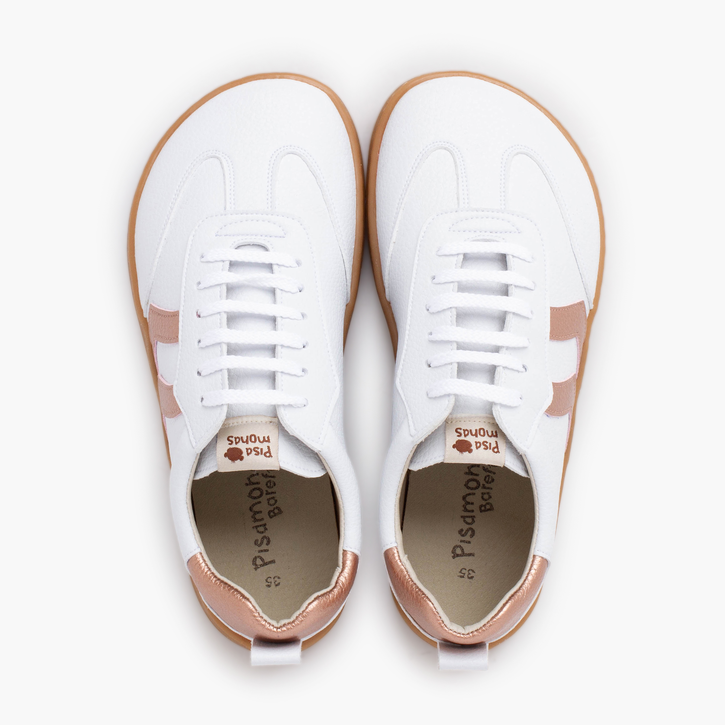 Sapatilhas barefoot atacadores tamanhos grandes Bronze