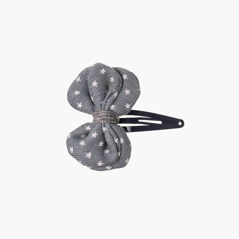 Gancho laço com estrelinhas Azul Chumbo