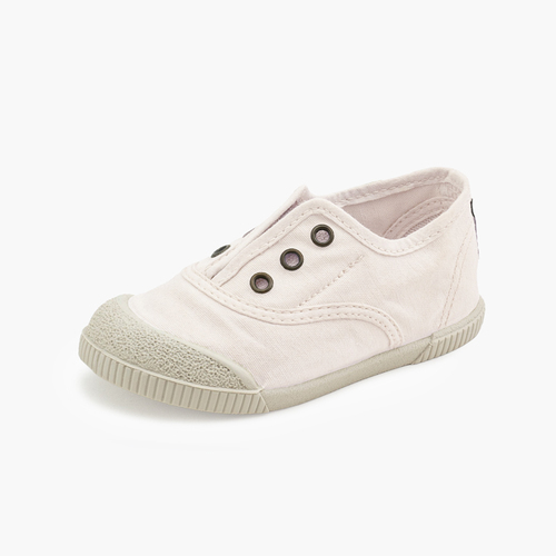 Zapatillas lona sin cordones barefoot Branco