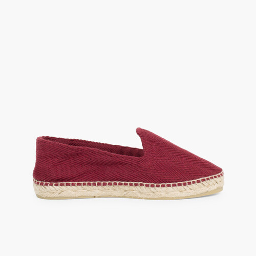 Alpargatas de Espiga Tamanhos Grandes 34-45 Bordeaux