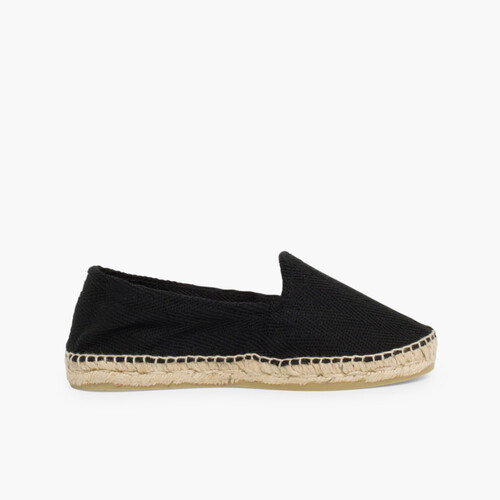 Alpargatas de Espiga Tamanhos Grandes 34-45 Preto