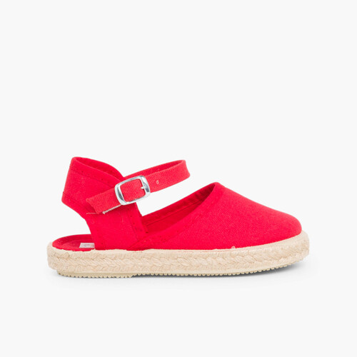 Alpargatas Menina com fivela Vermelho
