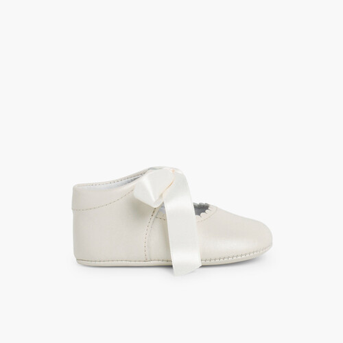 Sapato Mercedita Batizado Bebé  Bege