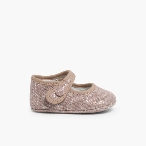 Sapatos Merceditas Bebé Linho tiras aderentes   Maquilhagem