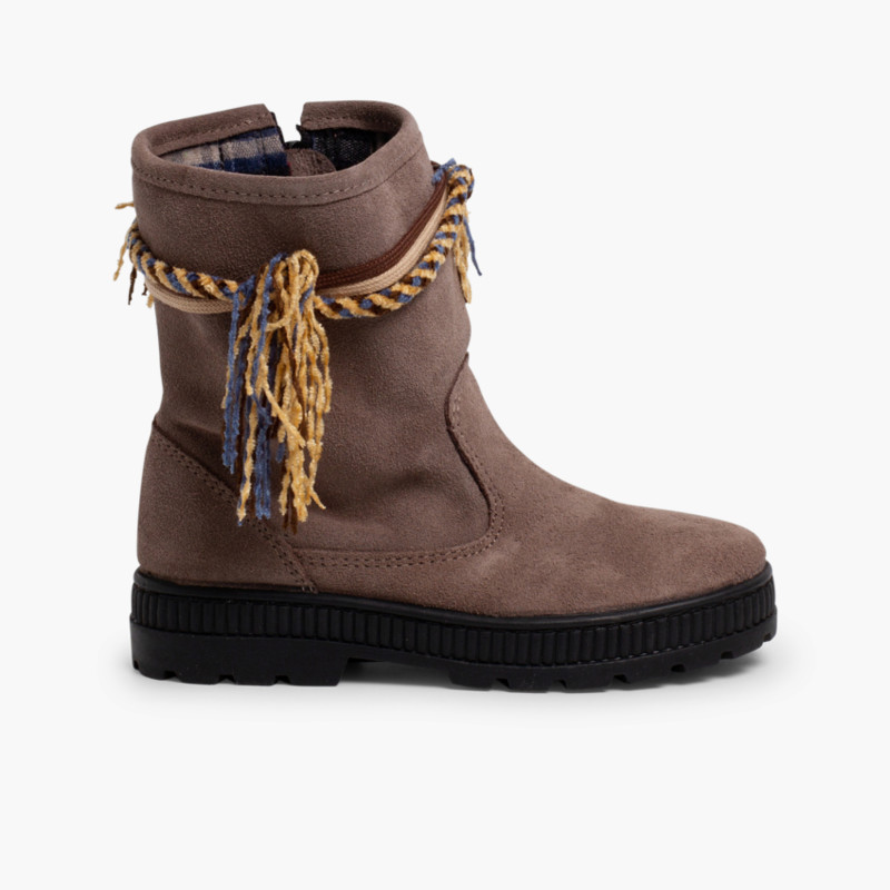 Botas Hippies de Inverno para Menina Cinzento