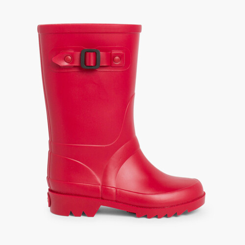 Galochas para Crianças com Fivela Vermelho