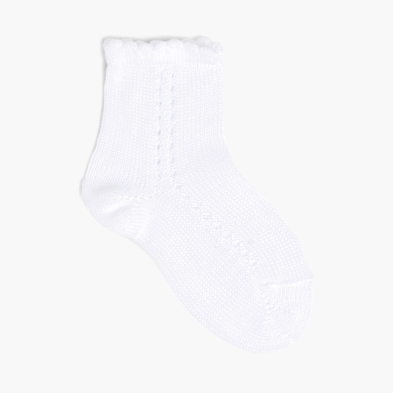 Meias Curtas Croché Cóndor Verão Branco