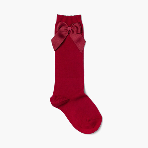 Meias Altas Cóndor Algodão com Laço Grená