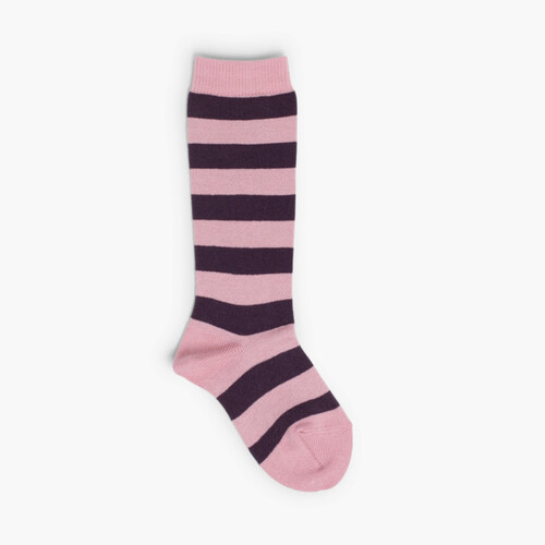 Meias Altas Cóndor às Riscas Roxo