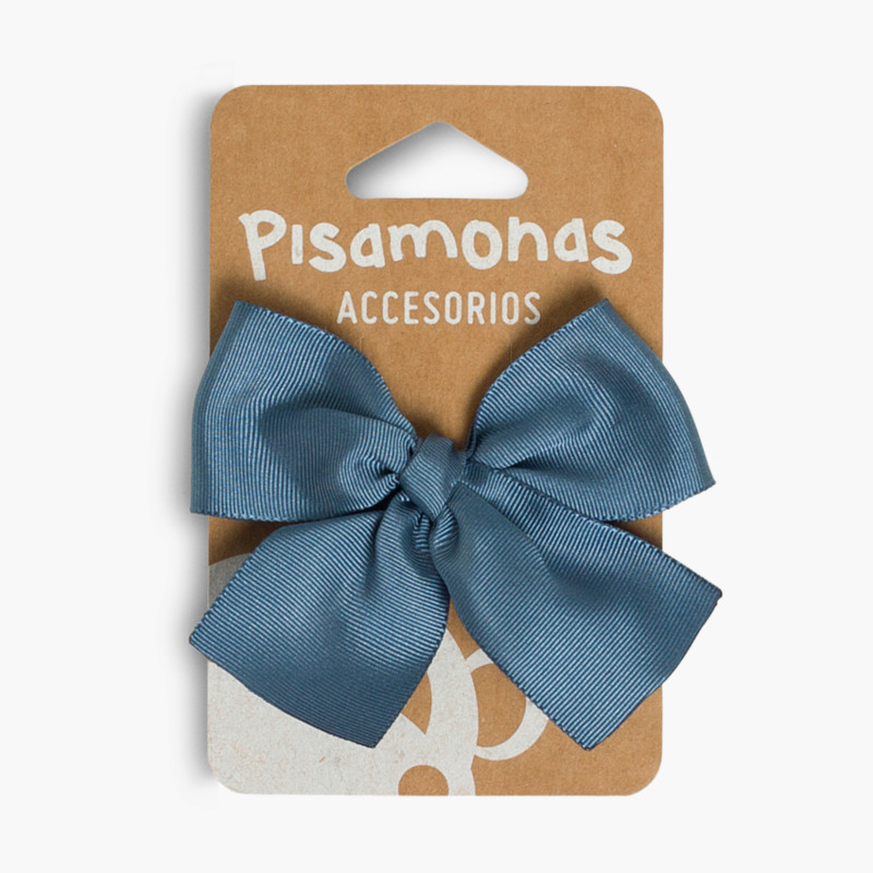 Elástico de cabelo com laço grande Azul França Escuro