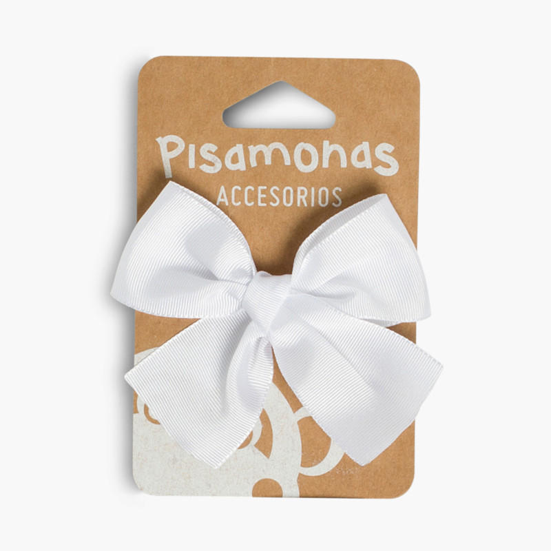 Elástico de cabelo com laço grande Branco