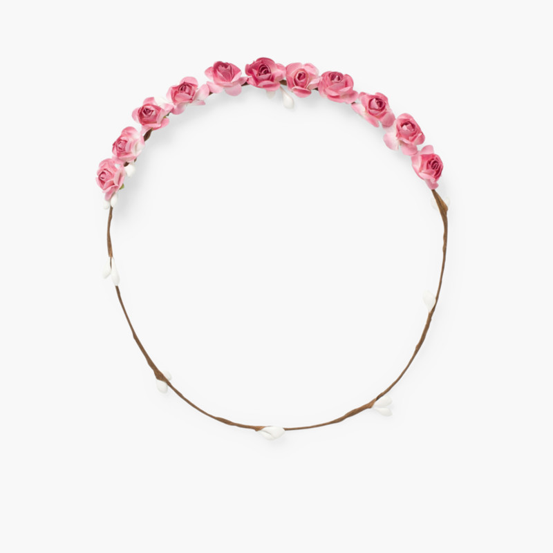Coroa Média de Flores Rosa França