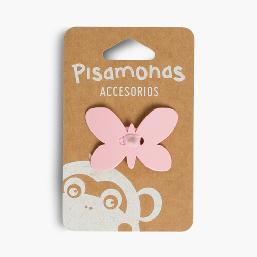 Elástico de Cabelo com Borboleta Rosa