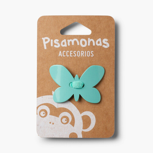 Elástico de Cabelo com Borboleta Verde