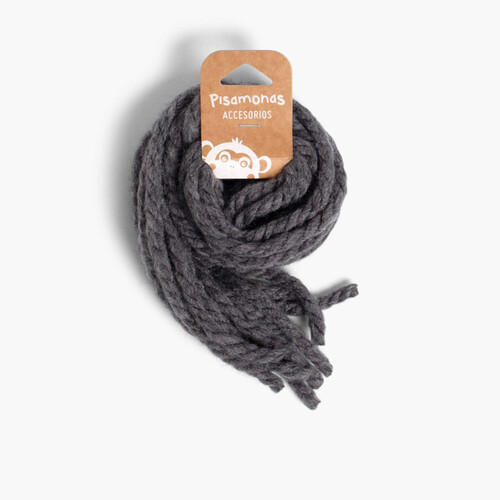 Fios para o cabelo de menina em lã monocolor Cinzento escuro