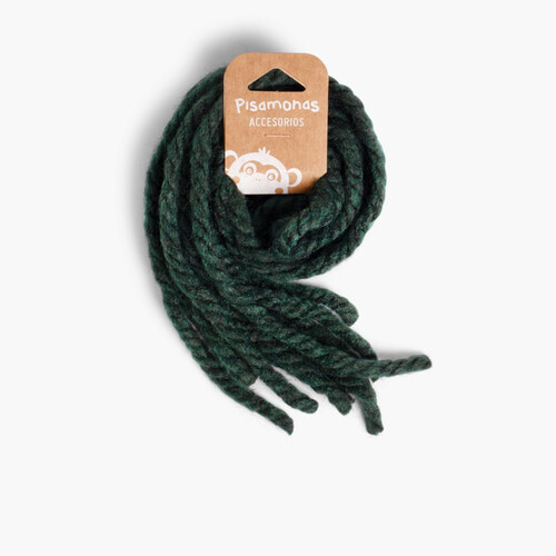 Fios para o cabelo de menina em lã monocolor Verde Garrafa