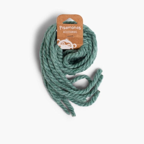 Fios para o cabelo de menina em lã monocolor Verde Mar