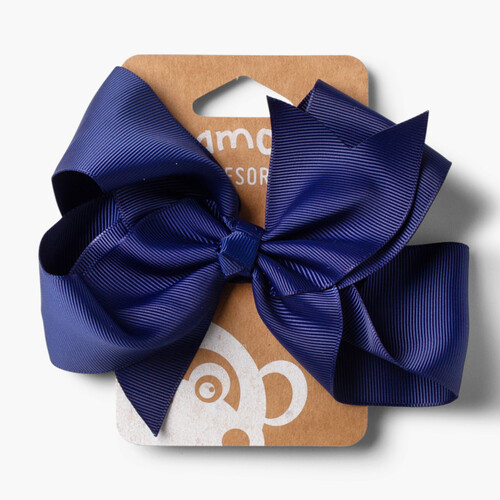 Elástico de Cabelo Meninas Laço Extra-Grande Azul Marinho