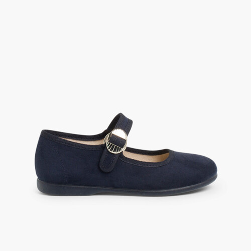 Sapatos Mercedita Bamara Fivela Japonesa Azul Marinho