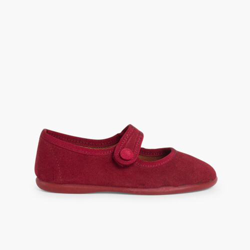 Sapatos Merceditas Camurça tiras aderentes para Meninas Bordeaux