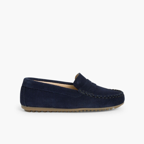 Mocassins Camurça Azul Marinho