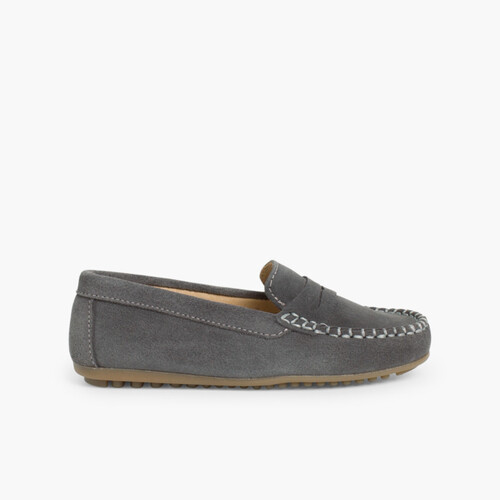 Mocassins Camurça Cinzento