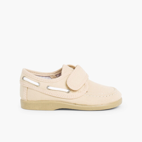 Sapatos de Vela Tela Fecho tiras aderentes   Areia