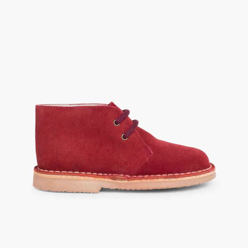 Botas Safari com Atacadores Bordeaux