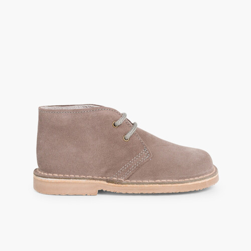 Botas Safari com Atacadores Cinzento