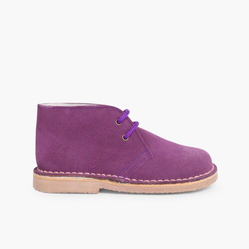 Botas Safari com Atacadores Roxo