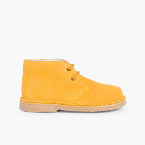 Botas Safari com Atacadores Mostarda