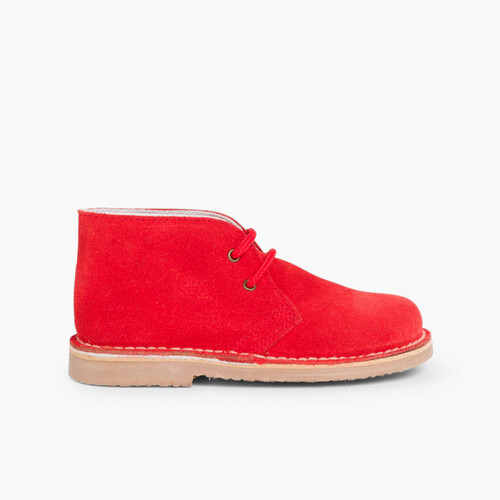 Botas Safari com Atacadores Vermelho